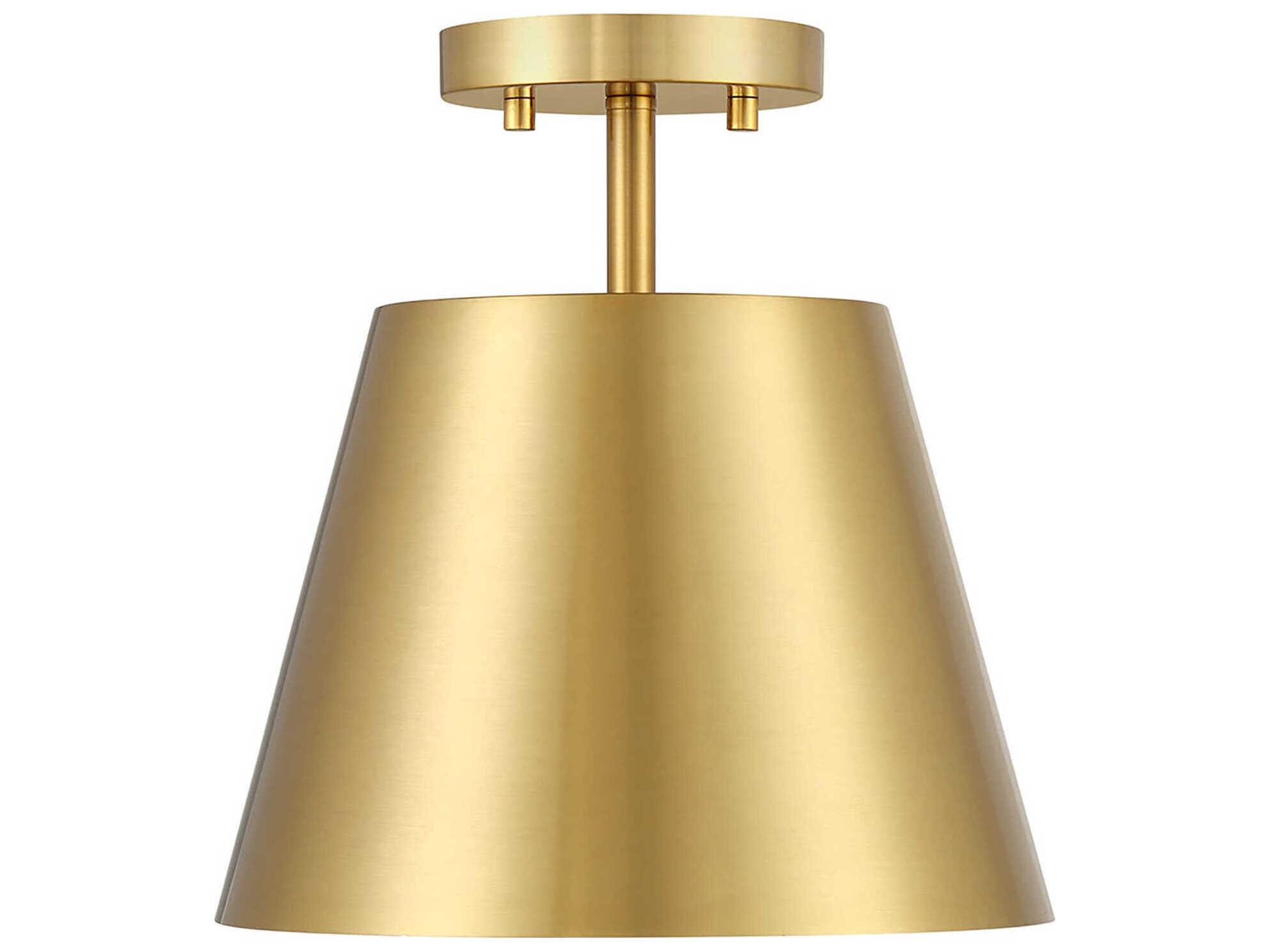 Savoy House Meridian 1-Light Natural Brass Empire Semi Flush Mount
