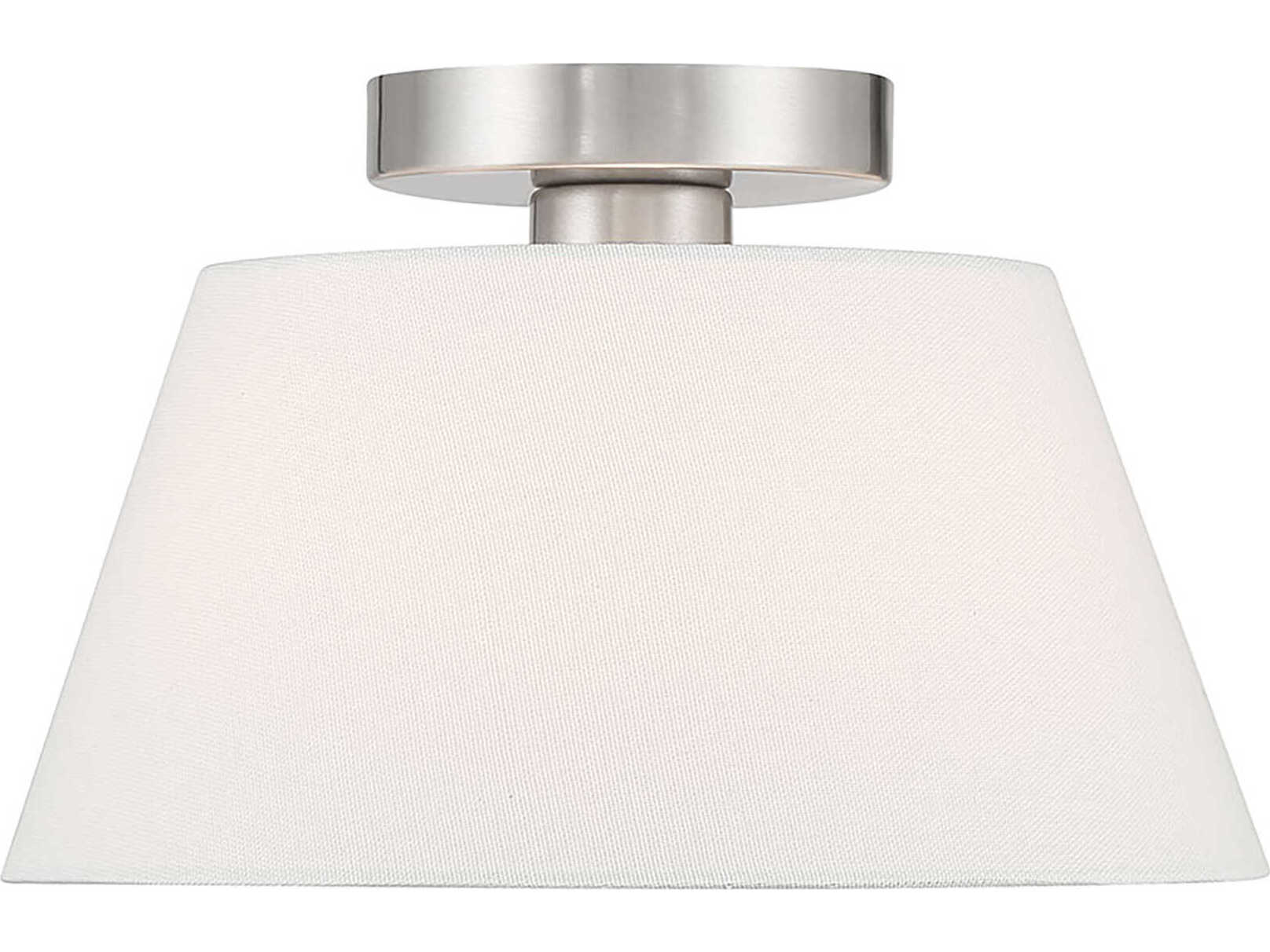Savoy House Meridian 1-Light Brushed Nickel Empire Semi Flush Mount