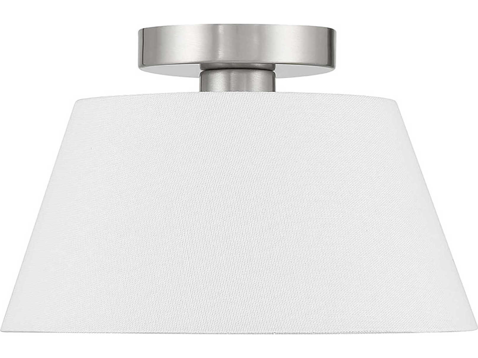 Savoy House Meridian 1-Light Brushed Nickel Empire Semi Flush Mount