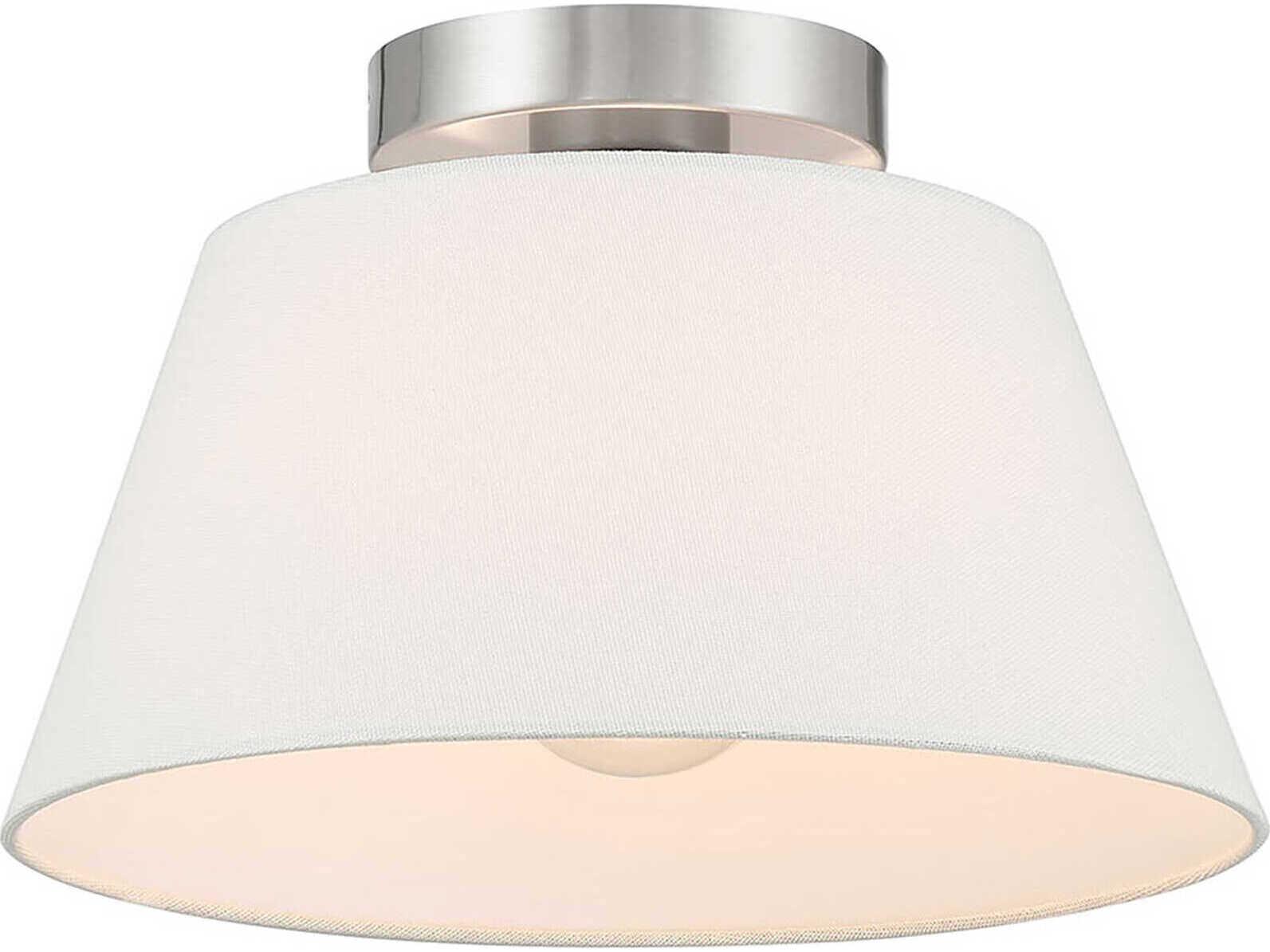 Savoy House Meridian 1-Light Brushed Nickel Empire Semi Flush Mount