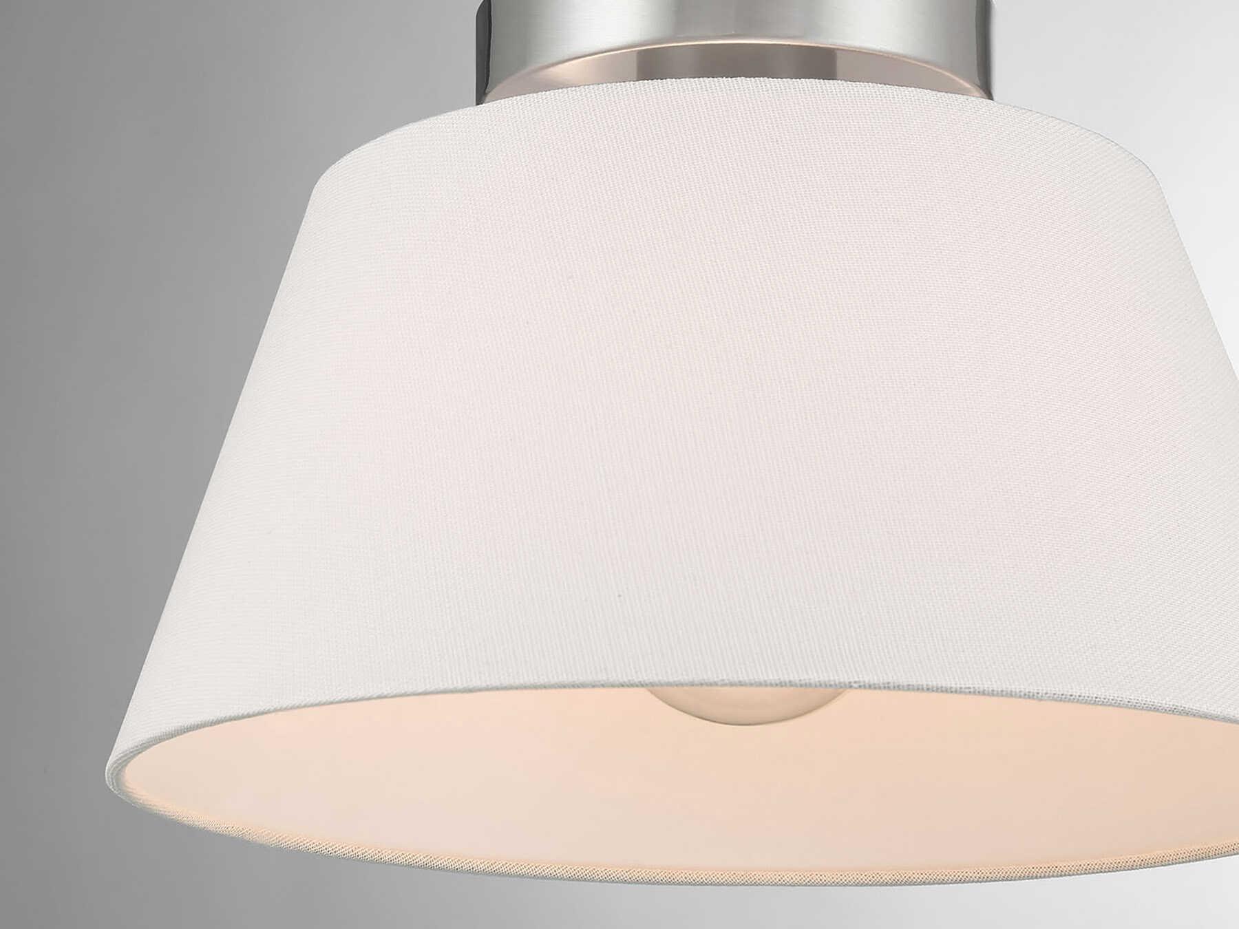 Savoy House Meridian 1-Light Brushed Nickel Empire Semi Flush Mount