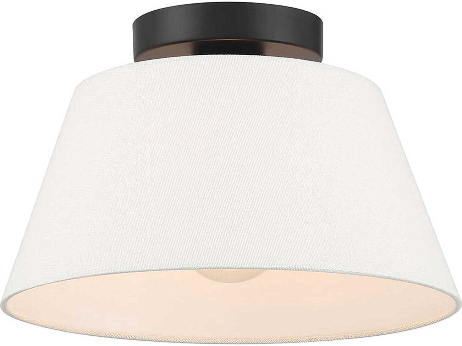 Savoy House Meridian 1-Light Matte Black Empire Semi Flush Mount