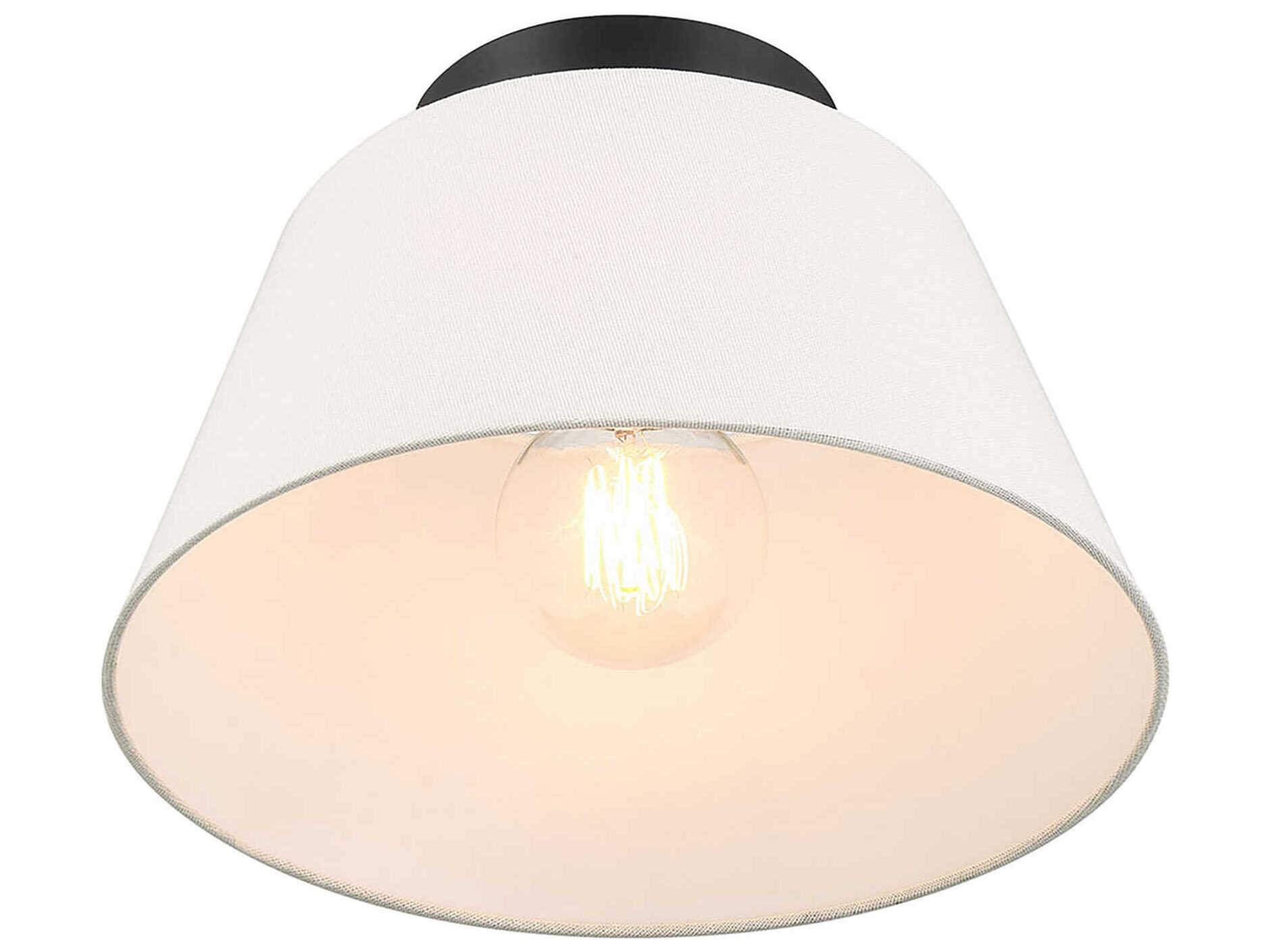 Savoy House Meridian 1-Light Matte Black Empire Semi Flush Mount