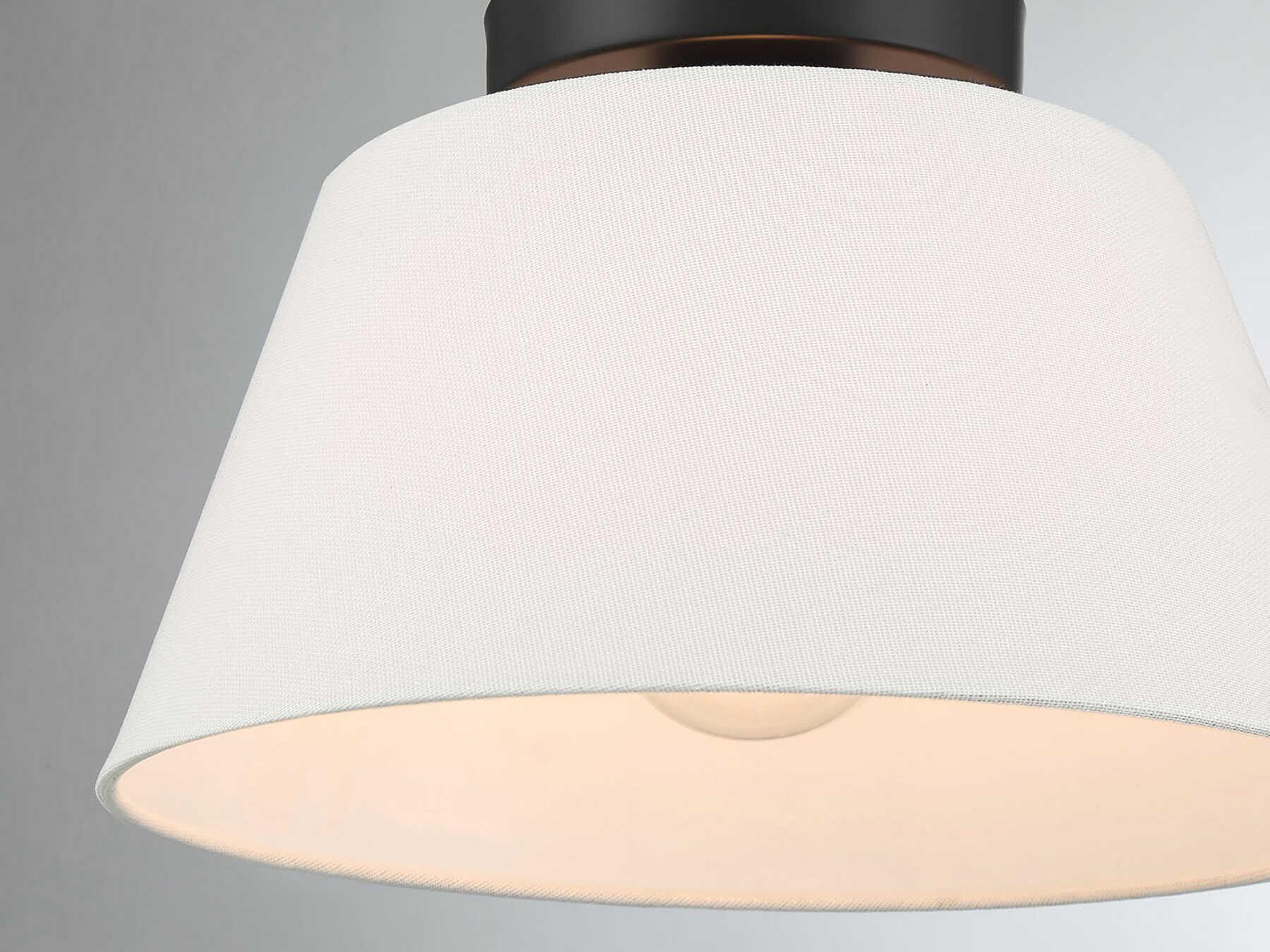 Savoy House Meridian 1-Light Matte Black Empire Semi Flush Mount