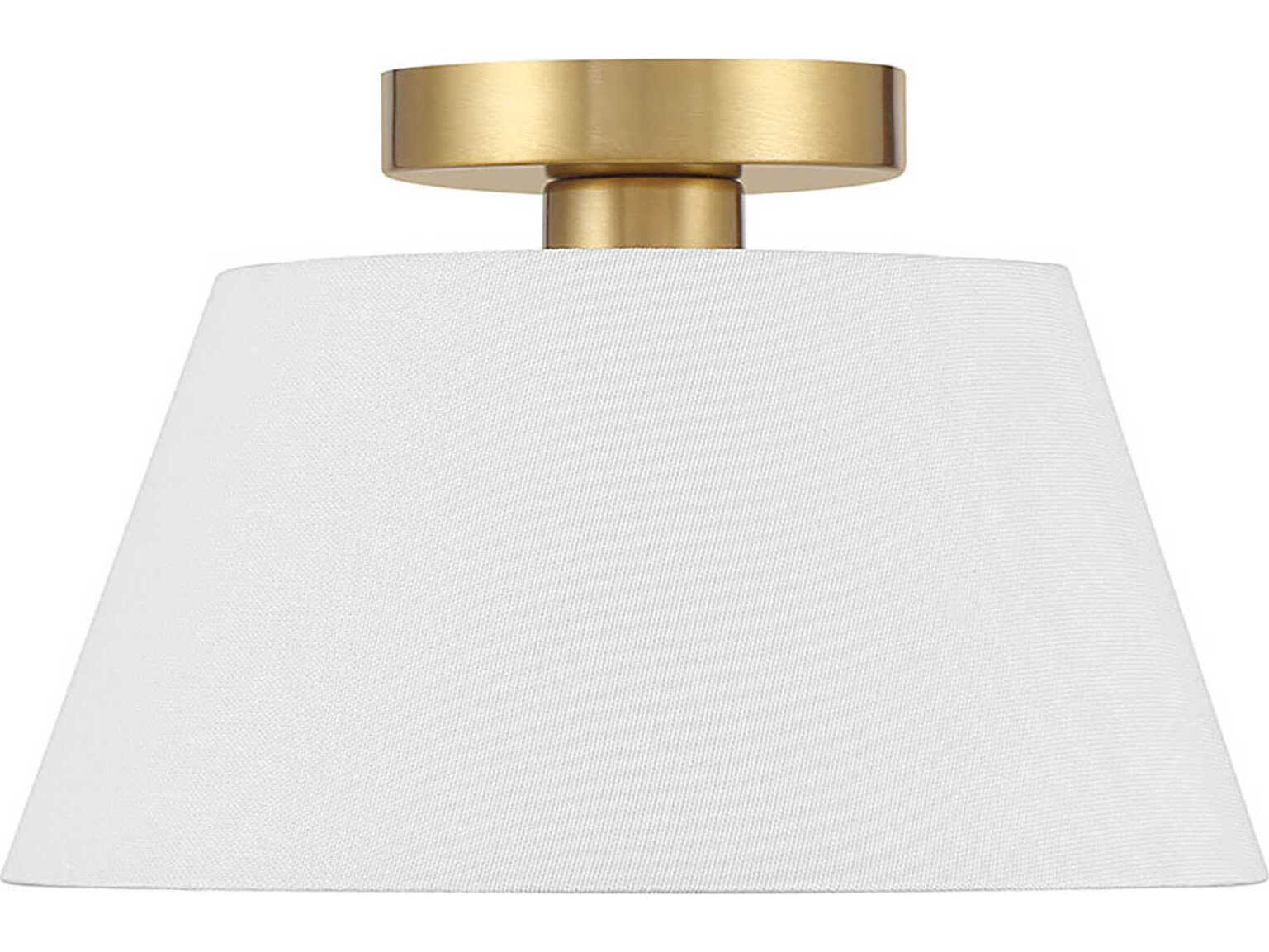 Savoy House Meridian 1-Light Natural Brass Empire Semi Flush Mount