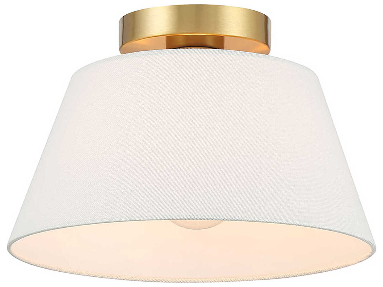 Savoy House Meridian 1-Light Natural Brass Empire Semi Flush Mount