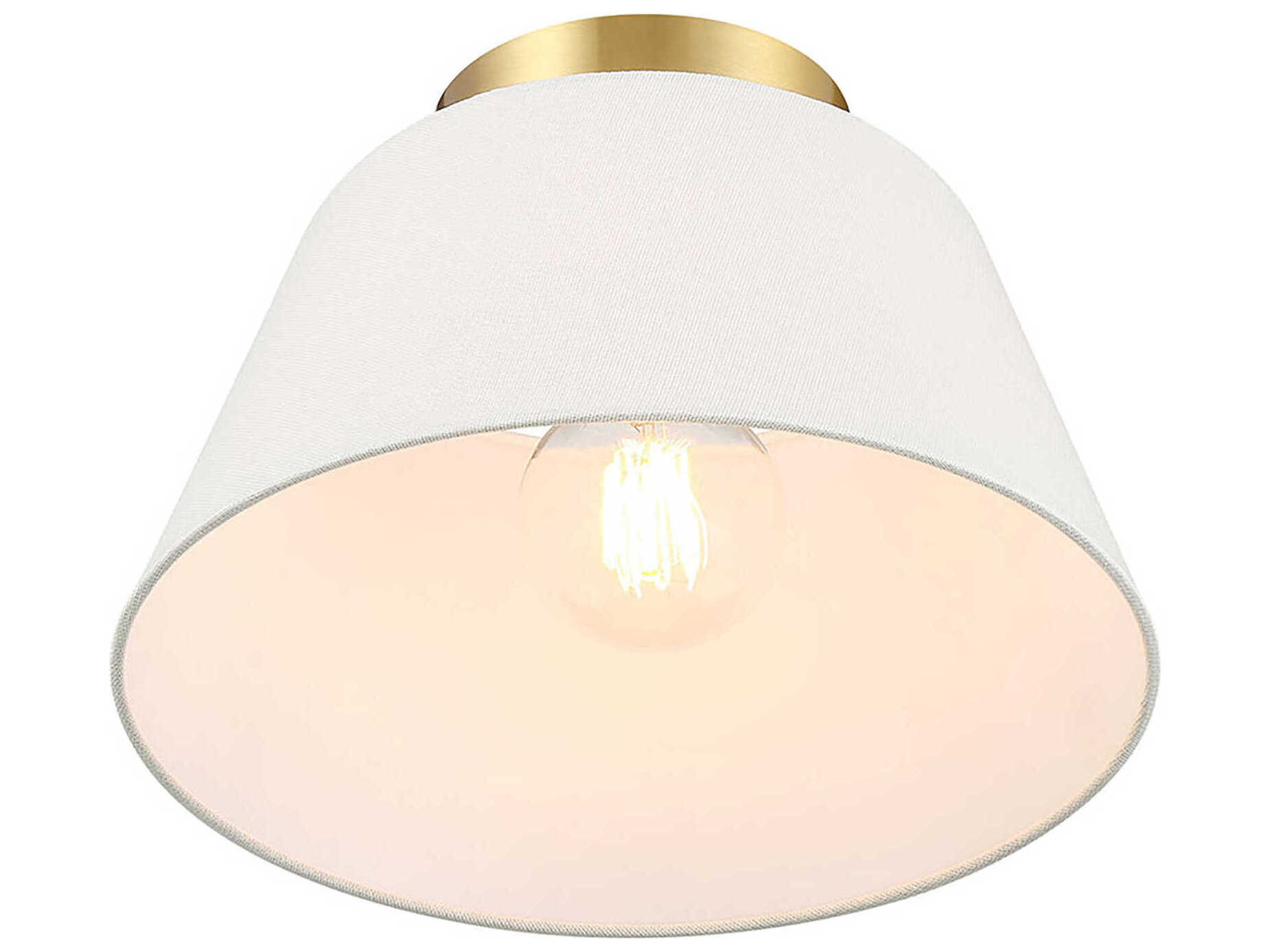 Savoy House Meridian 1-Light Natural Brass Empire Semi Flush Mount
