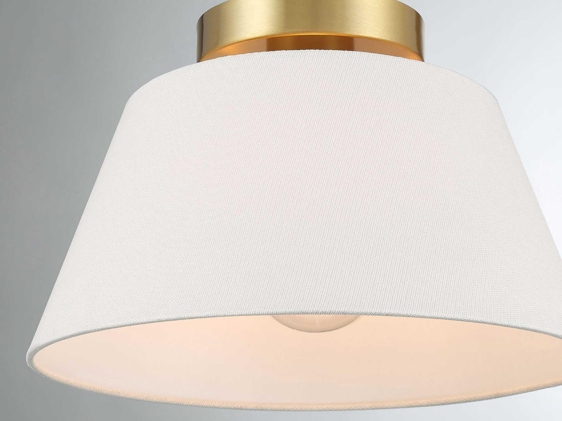 Savoy House Meridian 1-Light Natural Brass Empire Semi Flush Mount