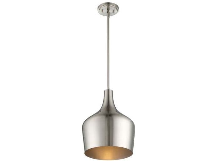 Savoy House Meridian 1-Light Brushed Nickel Bell Mini Pendant