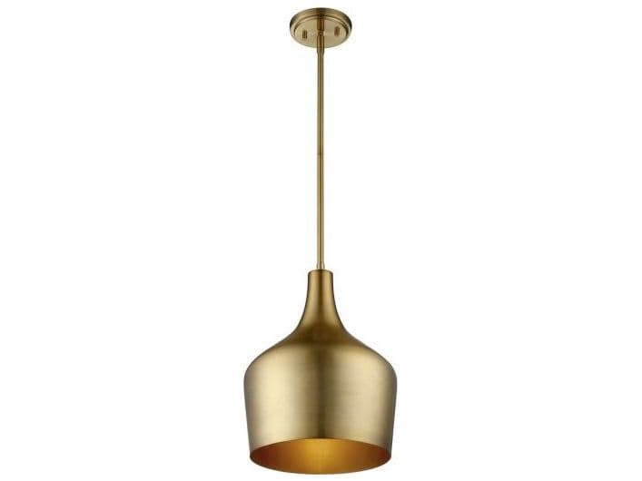 Savoy House Meridian 1-Light Natural Brass Bell Mini Pendant