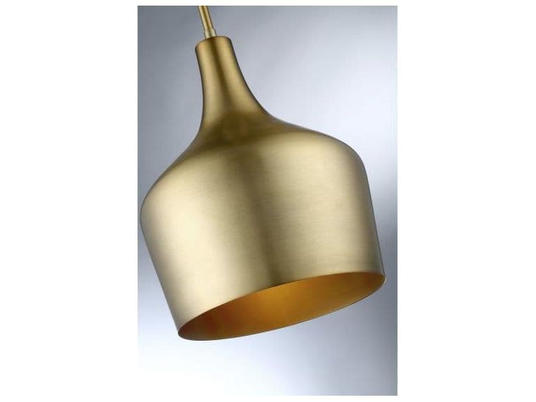 Savoy House Meridian 1-Light Natural Brass Bell Mini Pendant
