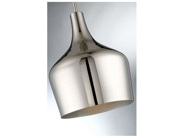Savoy House Meridian 1-Light Polished Nickel Bell Mini Pendant