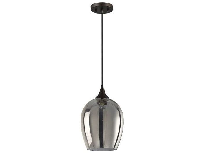 Savoy House Meridian 1-Light Oil Rubbed Bronze Glass Bell Mini Pendant