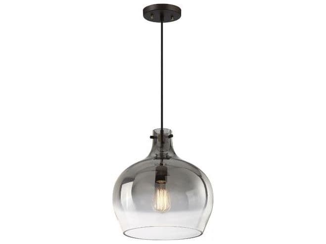 Savoy House Meridian 1-Light Oil Rubbed Bronze Glass Bell Pendant