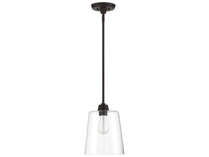 Savoy House Meridian 1-Light Oil Rubbed Bronze Glass Empire Mini Pendant