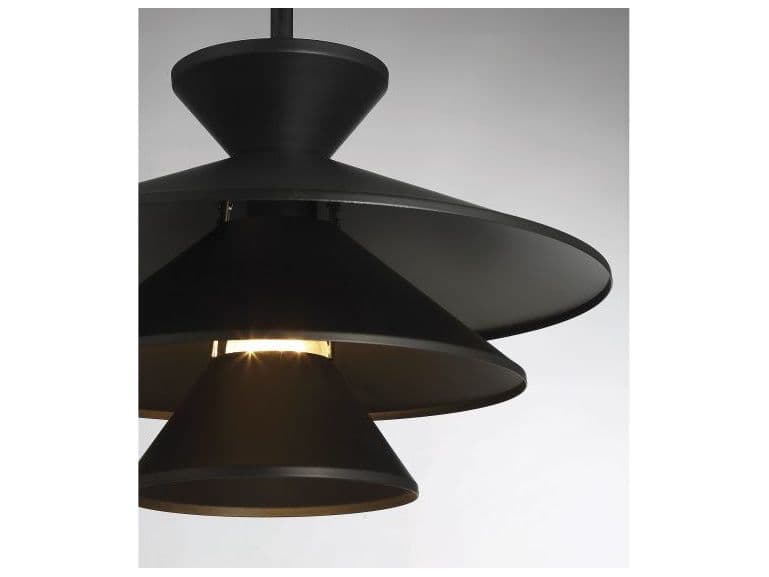 Savoy House Meridian 1-Light Matte Black Pendant