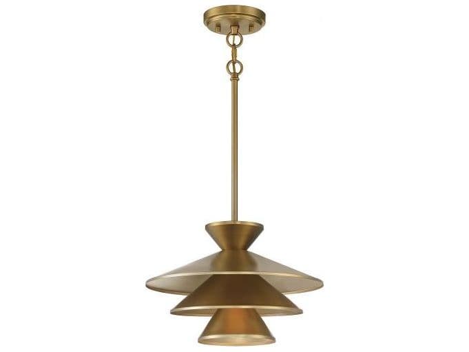 Savoy House Meridian 1-Light Natural Brass Pendant