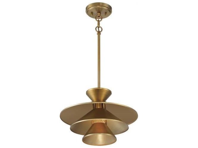 Savoy House Meridian 1-Light Natural Brass Pendant