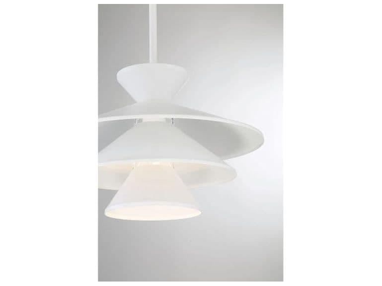 Savoy House Meridian 1-Light White Pendant
