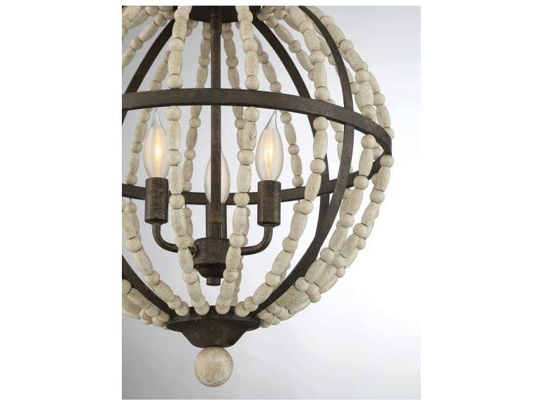 Savoy House Meridian 3-Light Avignon Brown Chandelier