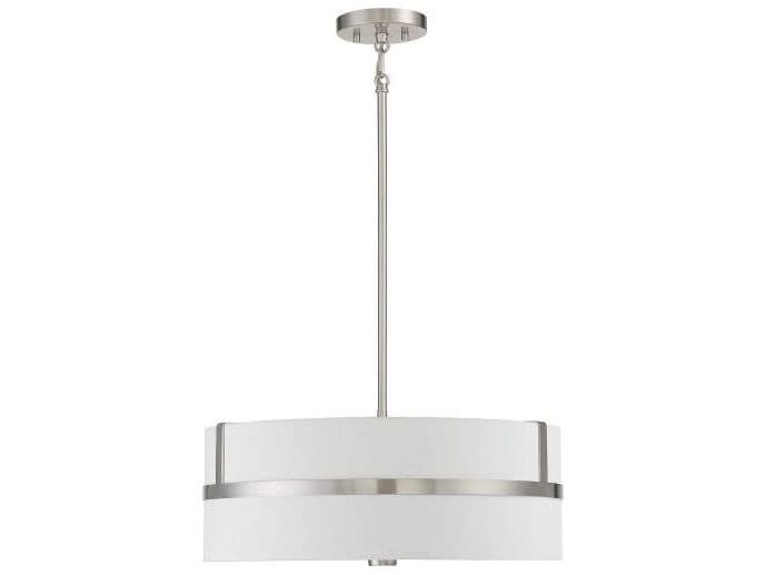 Savoy House Meridian 4-Light Brushed Nickel Drum Pendant