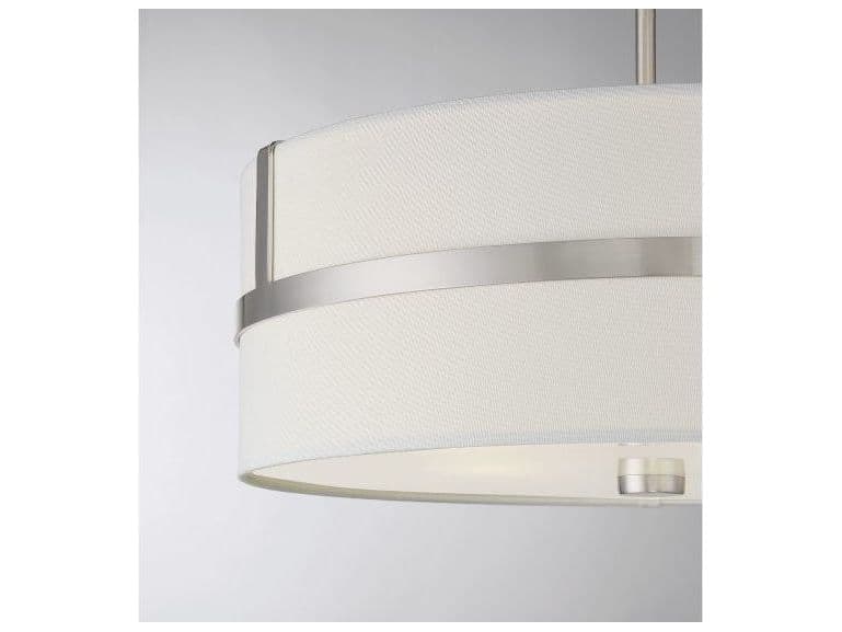 Savoy House Meridian 4-Light Brushed Nickel Drum Pendant
