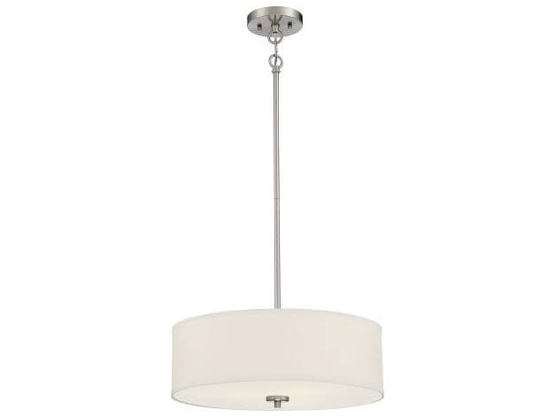 Savoy House Meridian 3-Light Brushed Nickel Drum Geometric Pendant