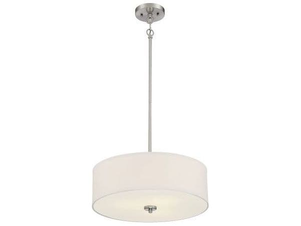 Savoy House Meridian 3-Light Brushed Nickel Drum Geometric Pendant