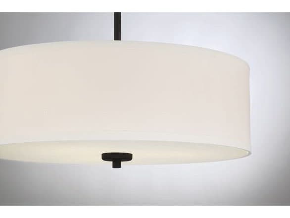 Savoy House Meridian 3-Light Matte Black Drum Geometric Pendant