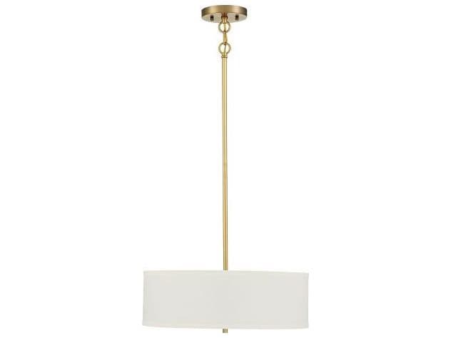 Savoy House Meridian 3-Light Warm Brass Drum Geometric Pendant