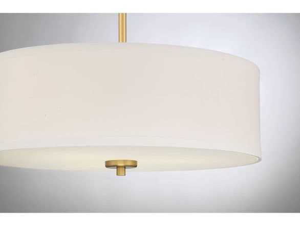 Savoy House Meridian 3-Light Warm Brass Drum Geometric Pendant