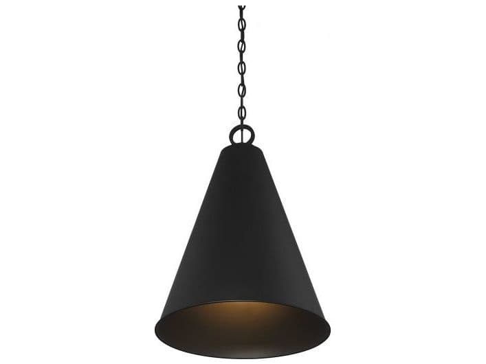 Savoy House Meridian 1-Light Matte Black Geometric Pendant