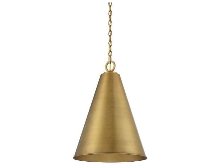 Savoy House Meridian 1-Light Natural Brass Pendant