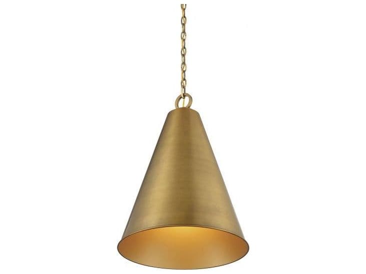 Savoy House Meridian 1-Light Natural Brass Pendant