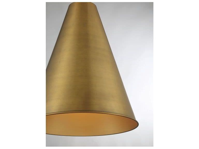 Savoy House Meridian 1-Light Natural Brass Pendant