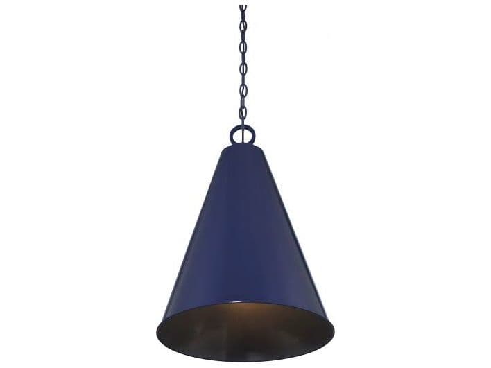 Savoy House Meridian 1-Light Navy Blue Geometric Pendant