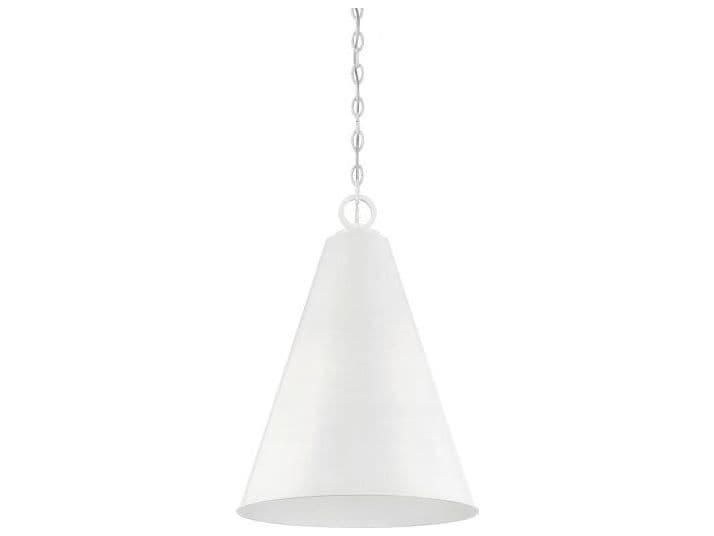 Savoy House Meridian 1-Light White Pendant
