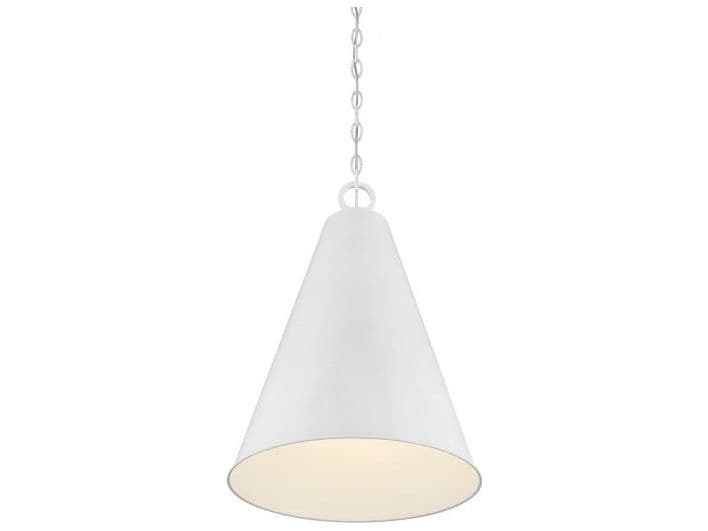 Savoy House Meridian 1-Light White Pendant