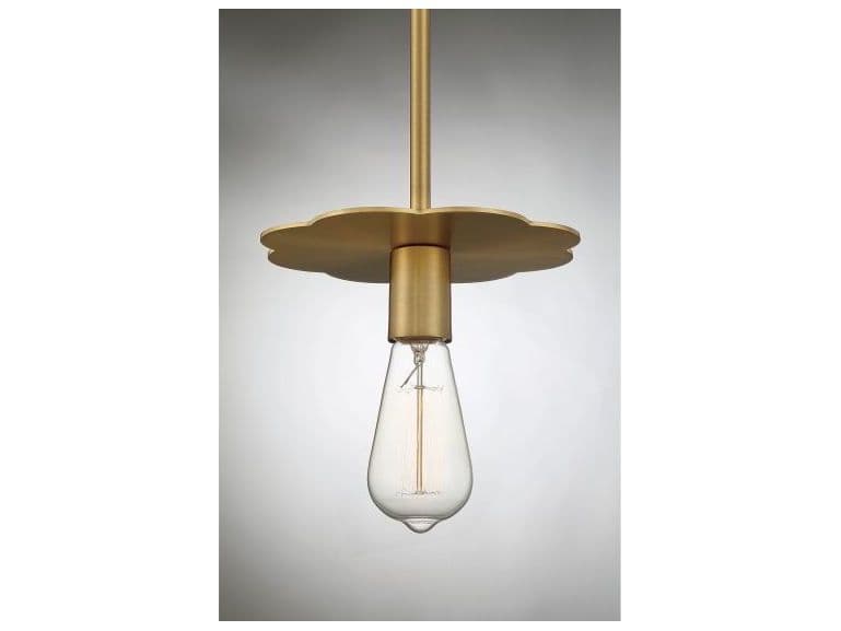 Savoy House Meridian 1-Light Natural Brass Mini Pendant