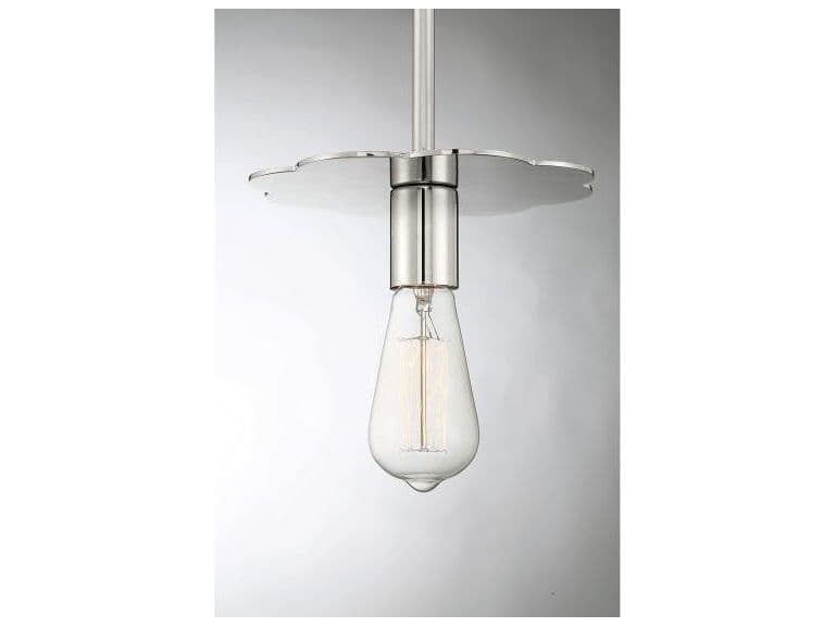 Savoy House Meridian 1-Light Polished Nickel Mini Pendant