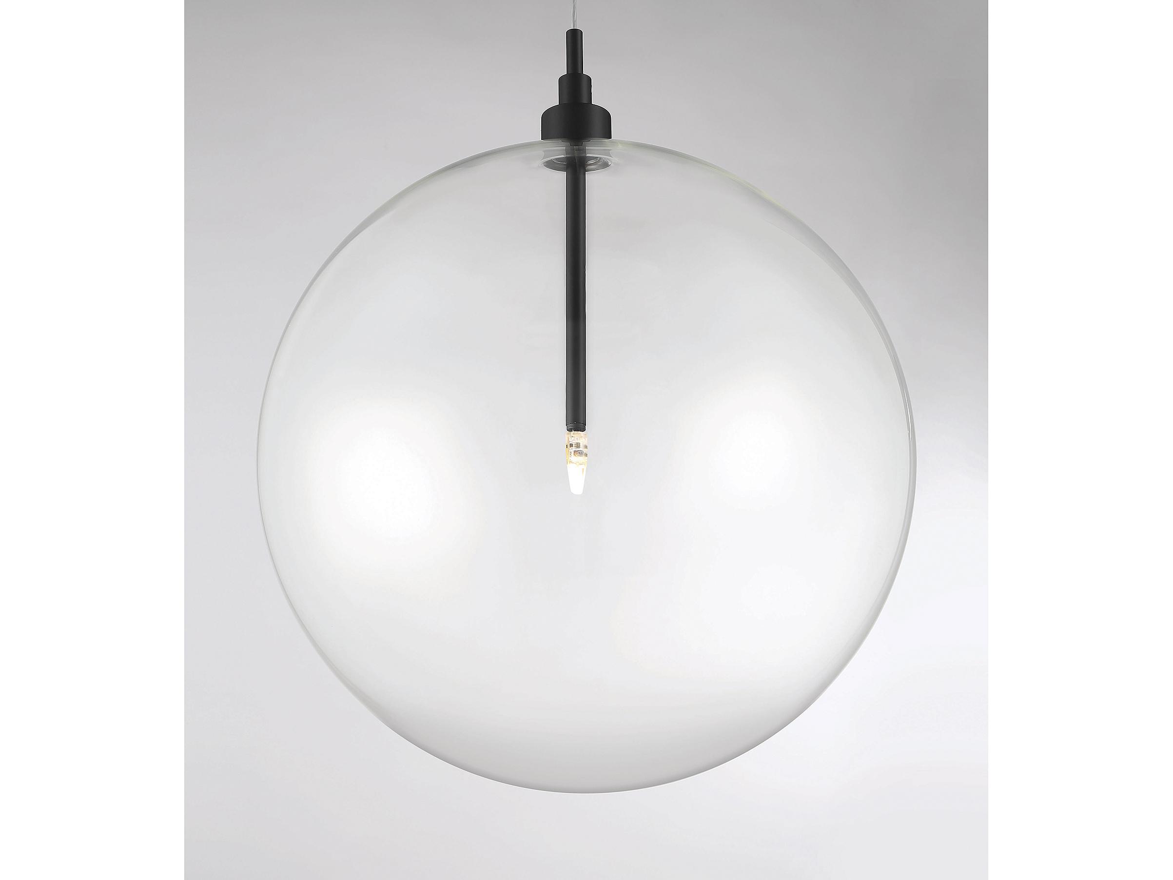 Savoy House Meridian 1-Light Oil Rubbed Bronze Glass LED Globe Pendant