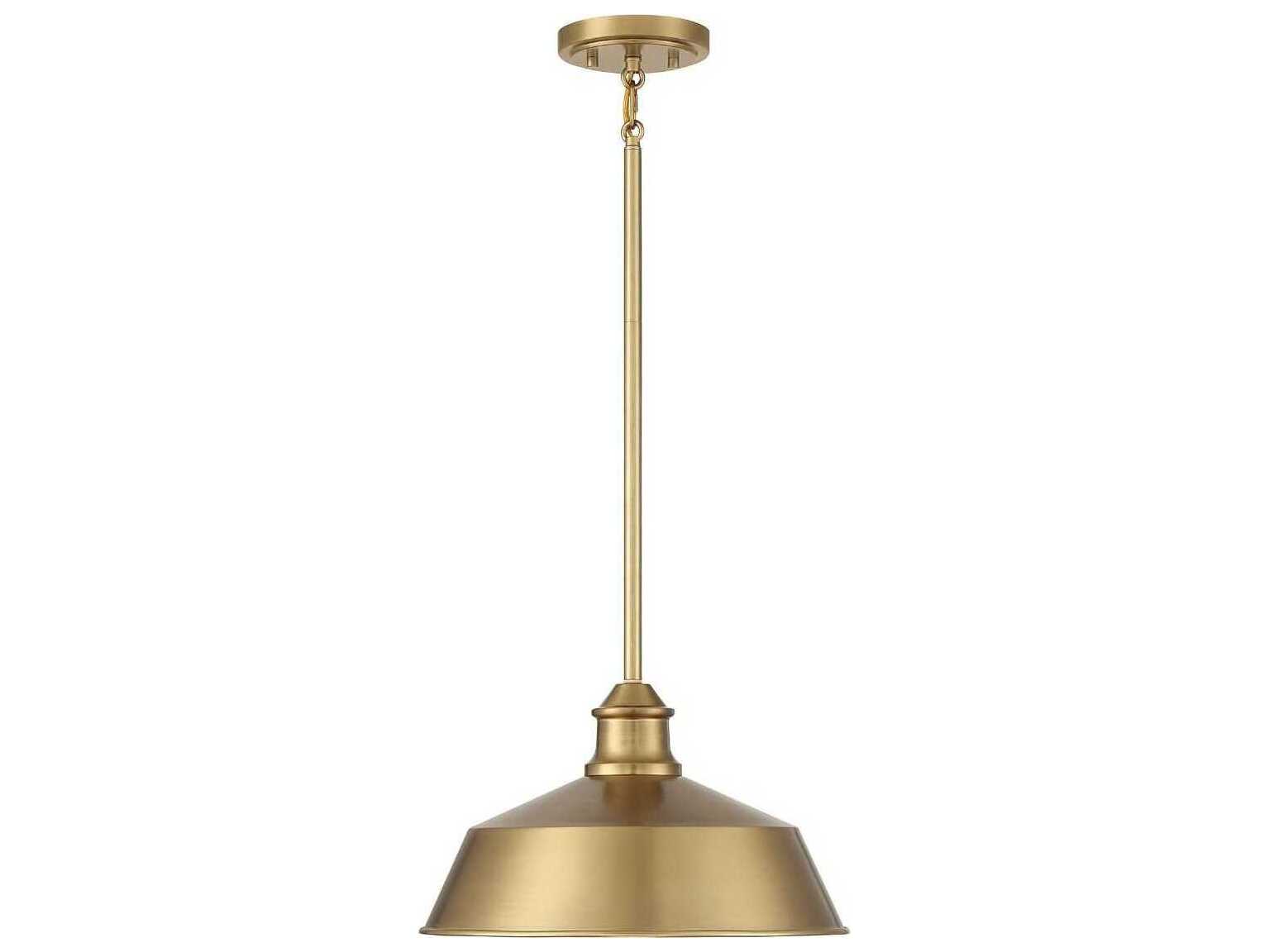 Savoy House Meridian 1-Light Natural Brass Bowl Pendant