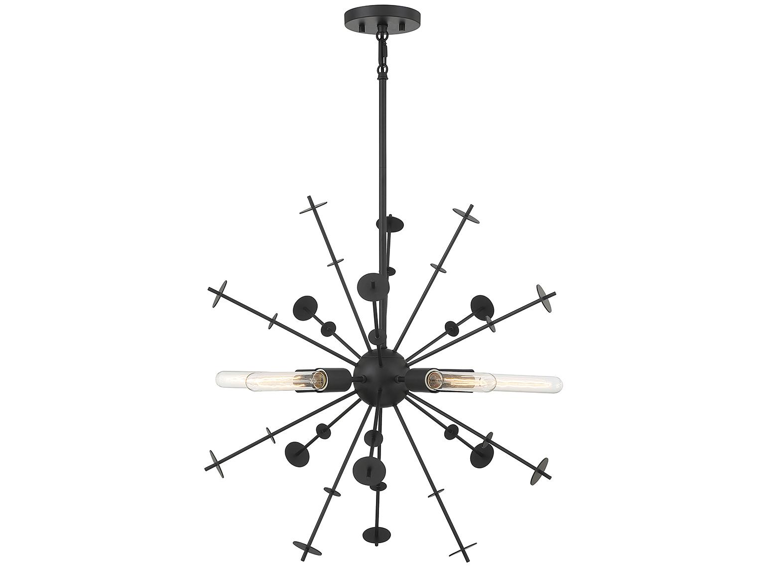 Savoy House Meridian 5-Light Matte Black Sputnik Pendant