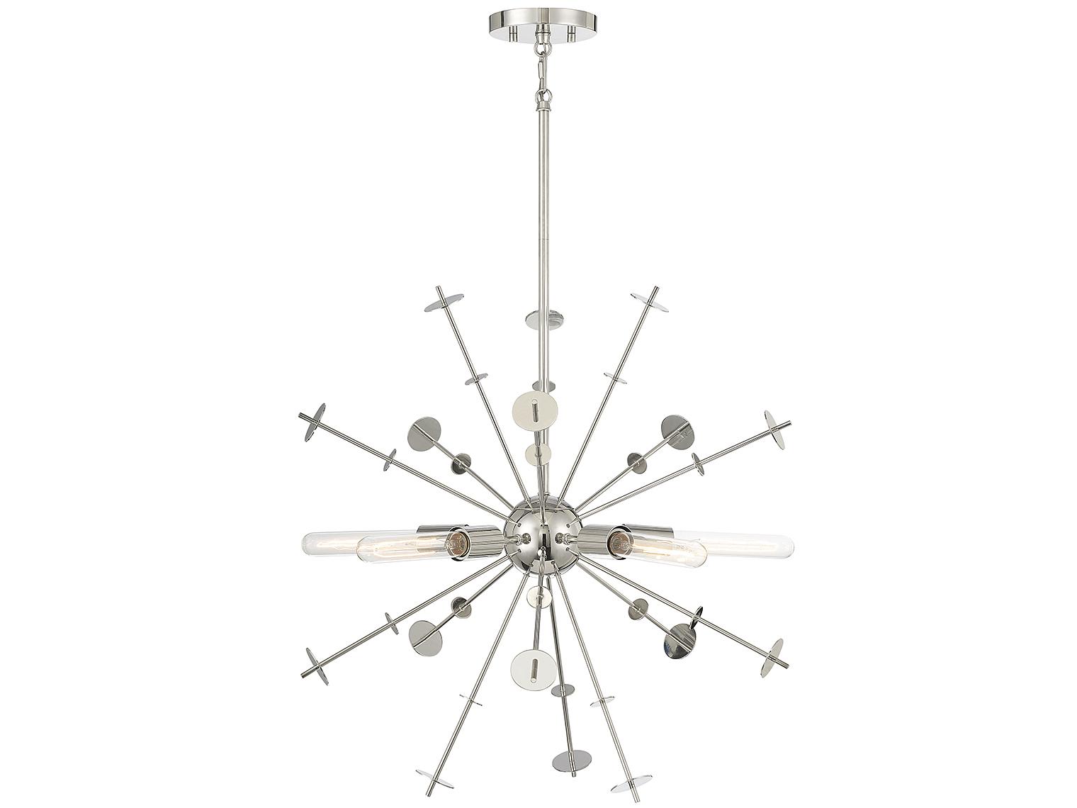 Savoy House Meridian 5-Light Polished Nickel Sputnik Pendant