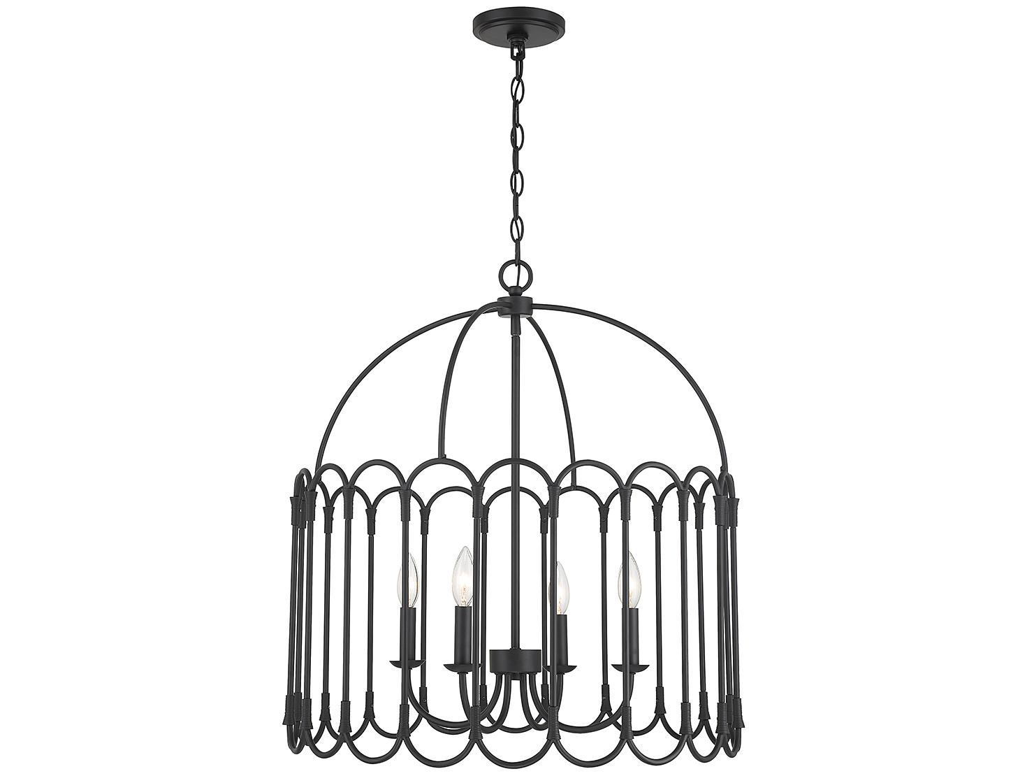 Savoy House Meridian 4-Light Matte Black Pendant