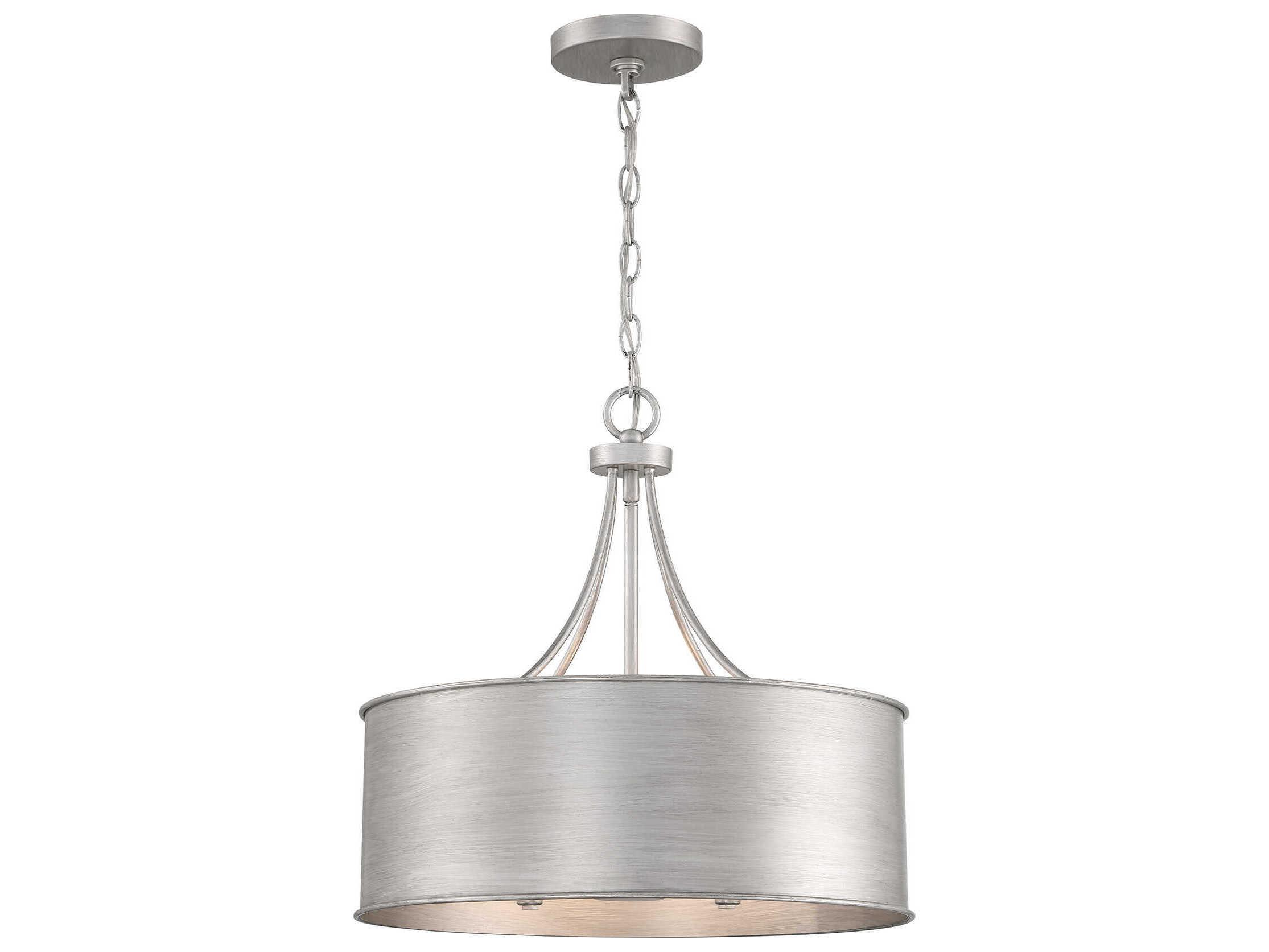Savoy House Meridian 4-Light Antique Silver Pendant