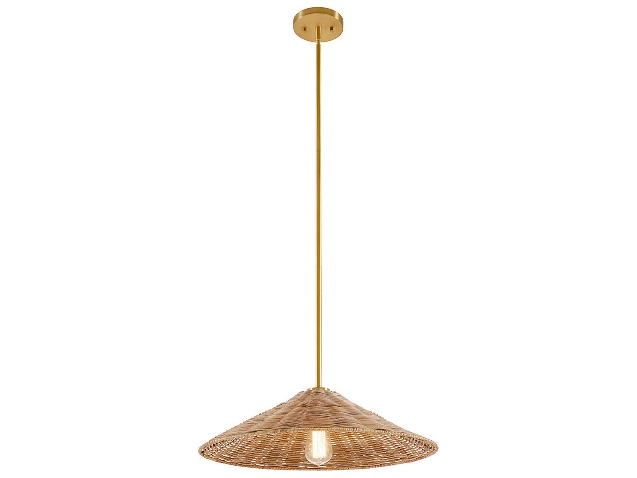 Savoy House Meridian 1-Light Natural Brass Pendant