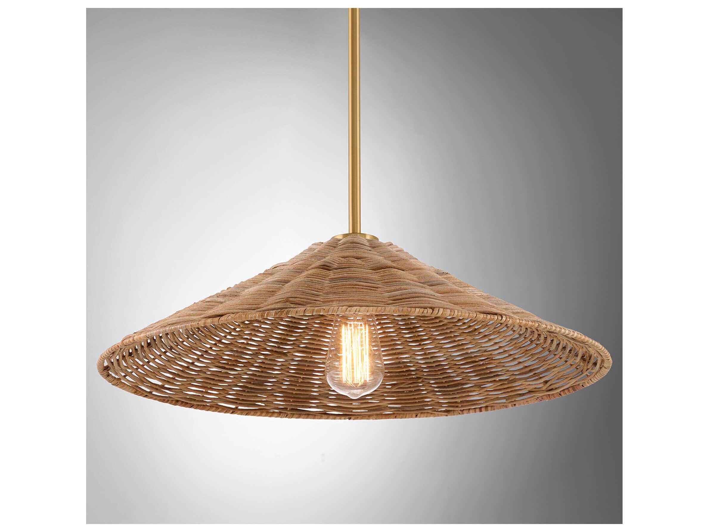 Savoy House Meridian 1-Light Natural Brass Pendant