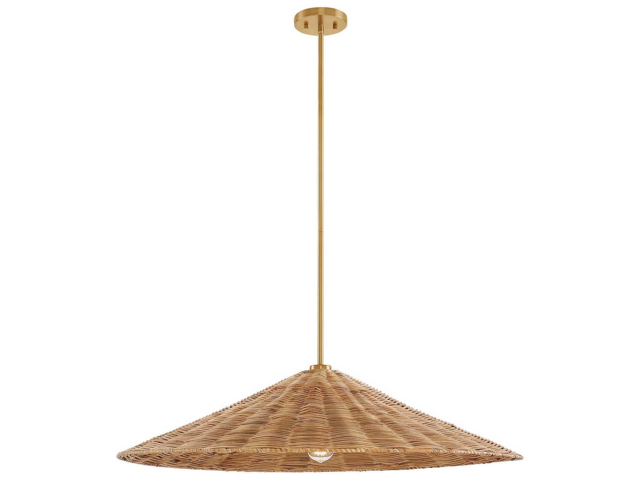 Savoy House Meridian 1-Light Natural Brass Pendant