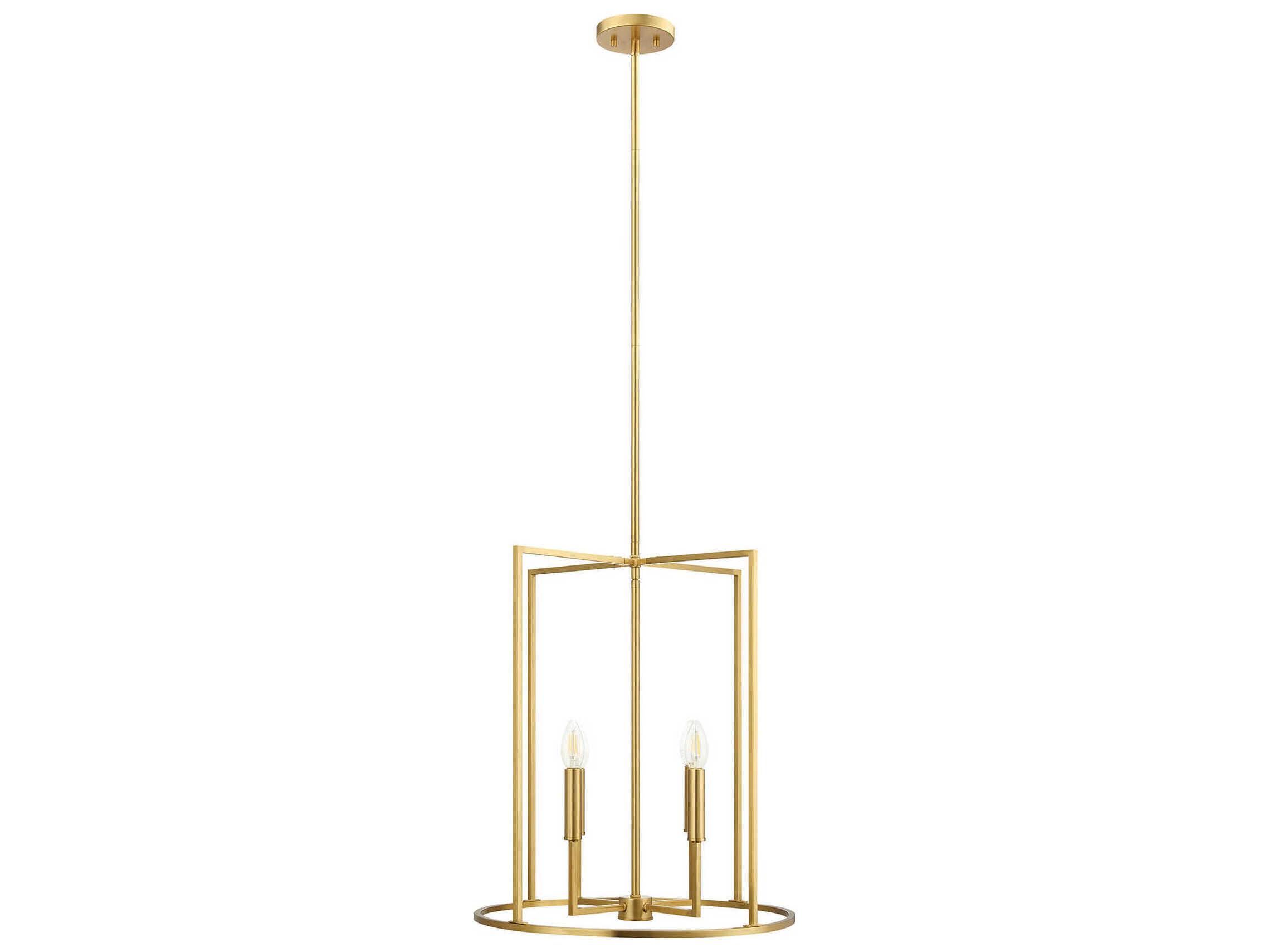 Savoy House Meridian 4-Light Natural Brass Pendant
